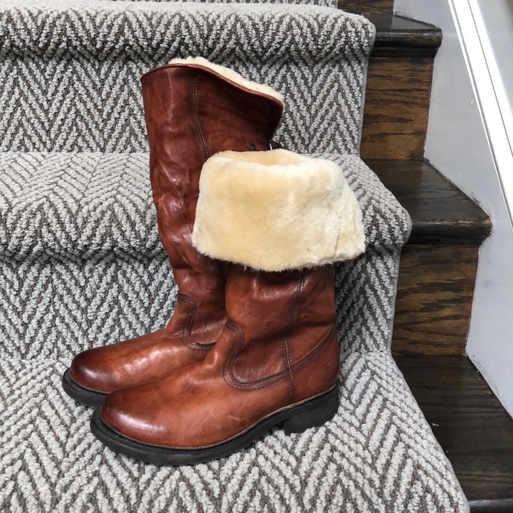 Frye shearling lined boots